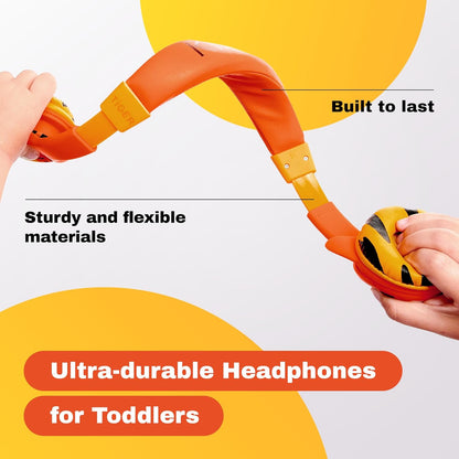 Toddler Headphones for 1 + Year Old — 85Db Volume Limited Baby Headphones for Toddlers 1-3, Infant Headphones, Wired Child Headphones for Airplane Travel, Toddler Headphones for 2 Year Old