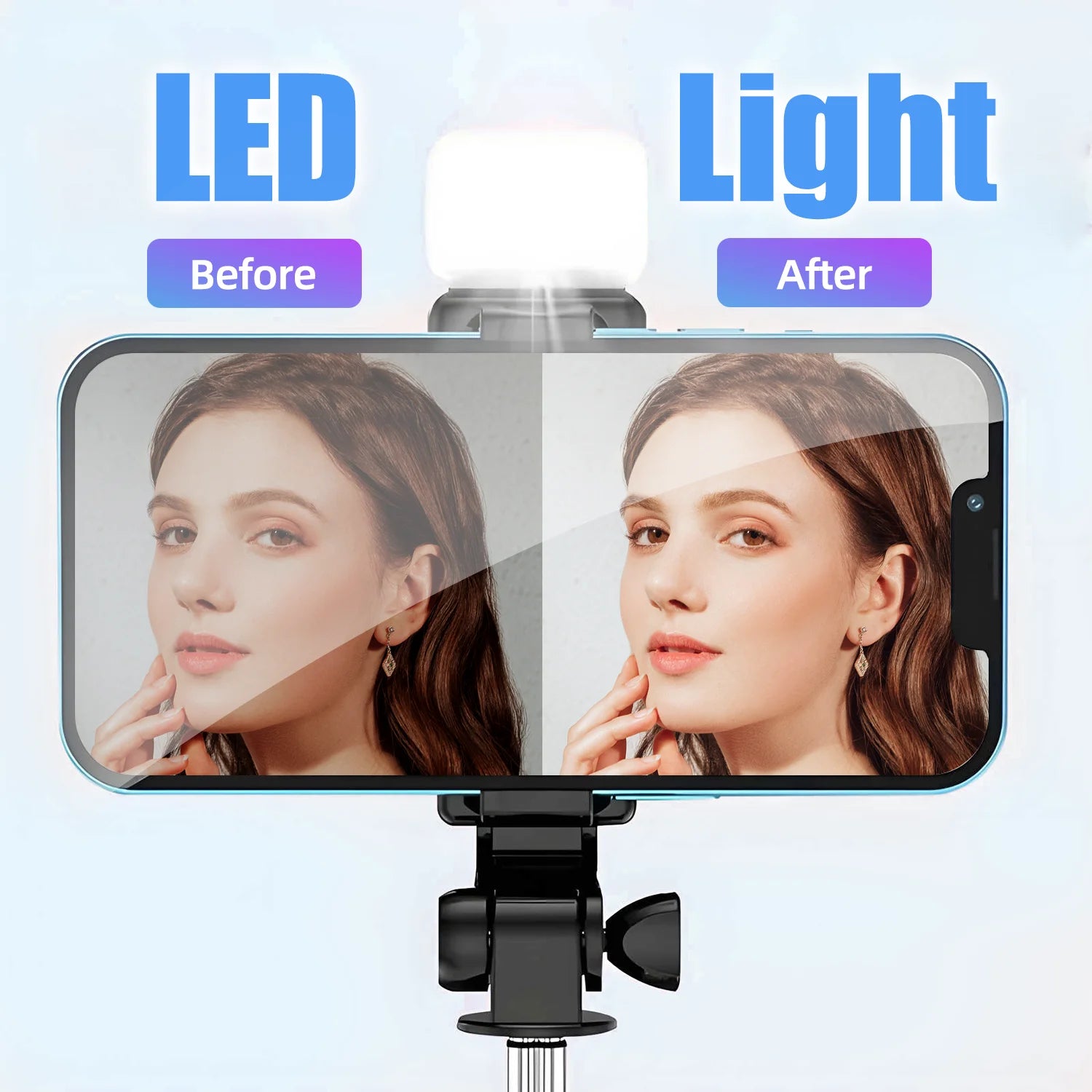 Cmybabee Selfie Stick, Tripod, 40In Retractable Selfie Stick Tripod with Remote, 2 Level Fill Light, Selfie Tripod for Iphone Android