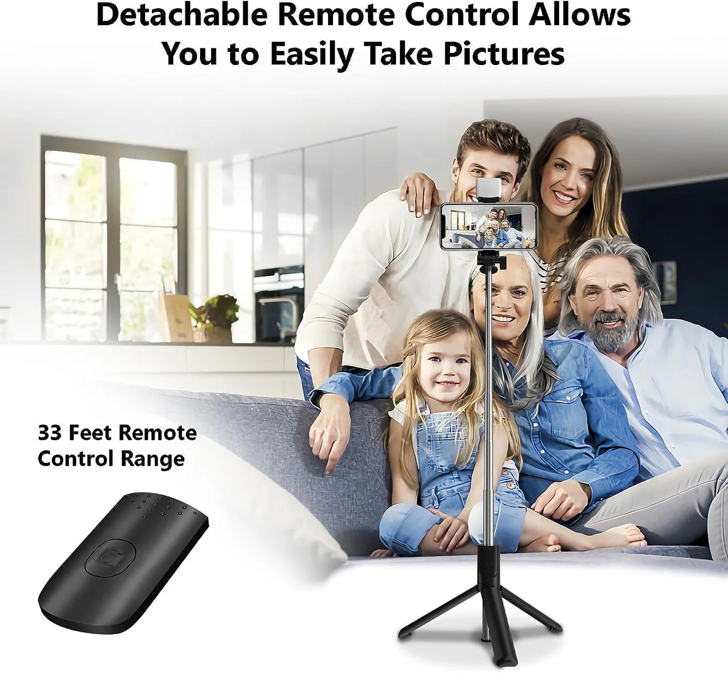 Cmybabee Selfie Stick, Tripod, 40In Retractable Selfie Stick Tripod with Remote, 2 Level Fill Light, Selfie Tripod for Iphone Android