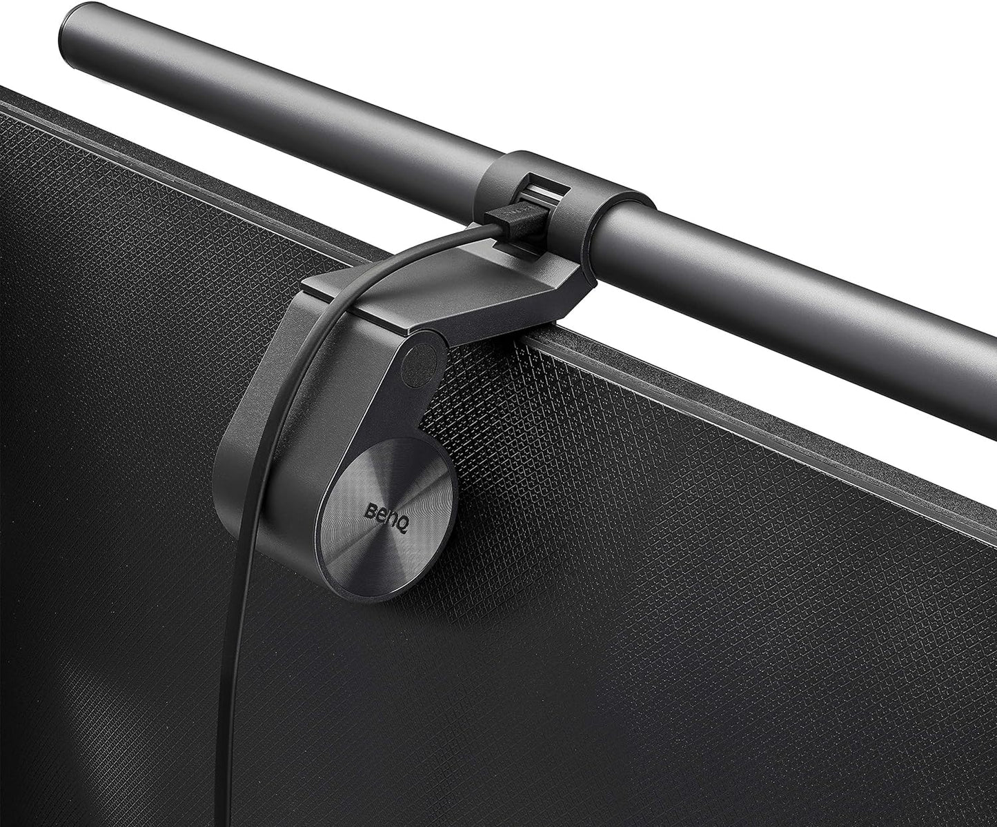 Screenbar plus E-Reading LED Computer Monitor Light Bar with Desktop Dial, Auto-Dimming and Hue Adjustment, No Screen Glare, Space Saving, USB Powered, Matte Silver