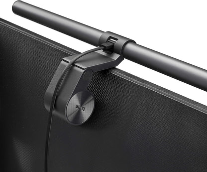 Screenbar plus E-Reading LED Computer Monitor Light Bar with Desktop Dial, Auto-Dimming and Hue Adjustment, No Screen Glare, Space Saving, USB Powered, Matte Silver